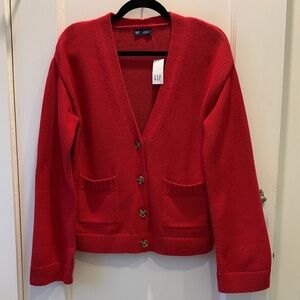 GAP Women's Red Cardigan